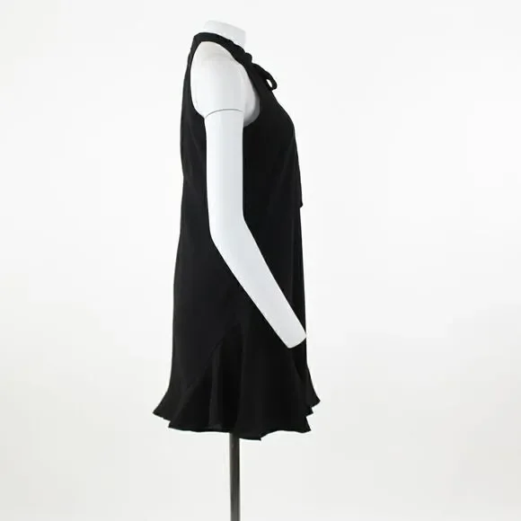 CeCe Tie Neck Sleeveless Dress in Rich Black - Picture 5 of 5